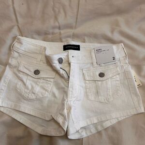 Aeropostale Women's Cream Jean Shorts